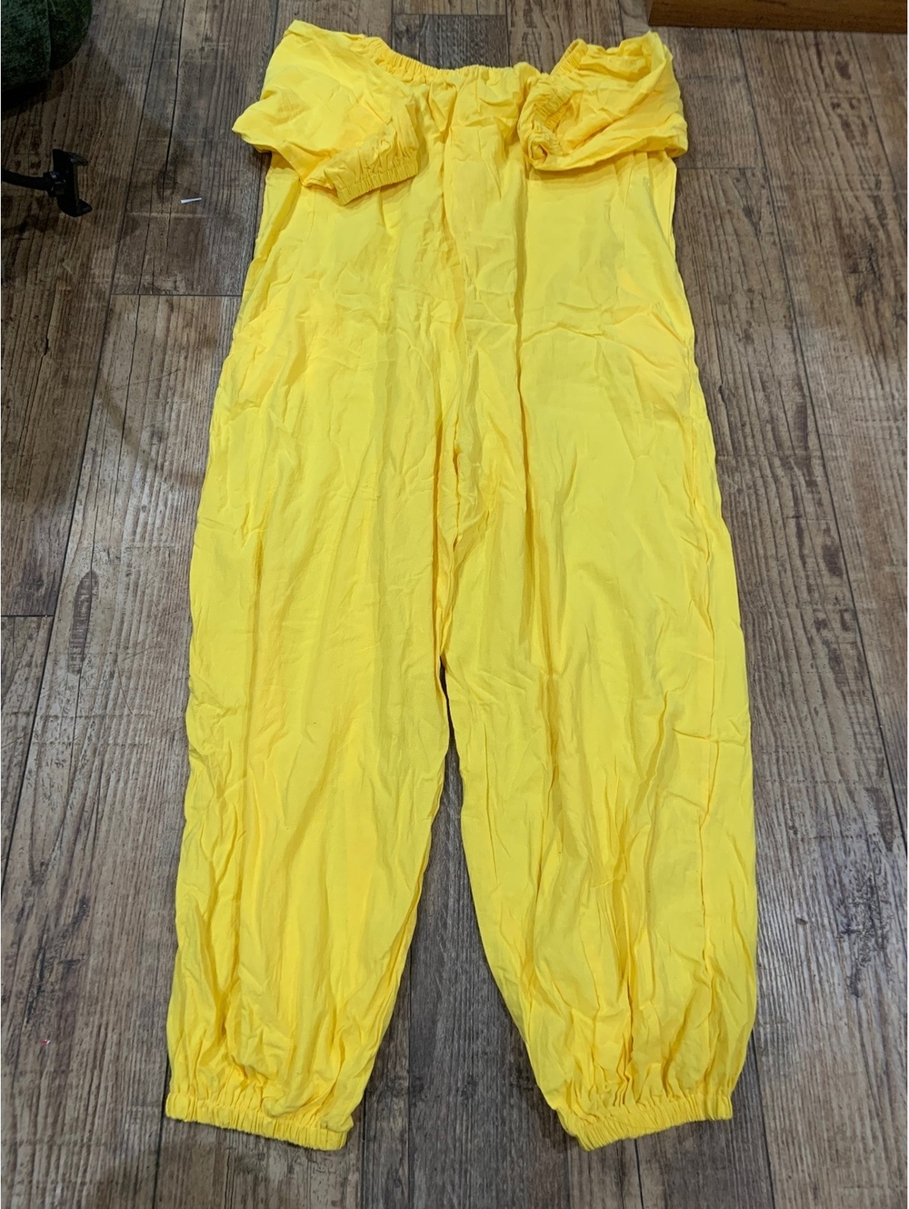 Yellow pull-on romper